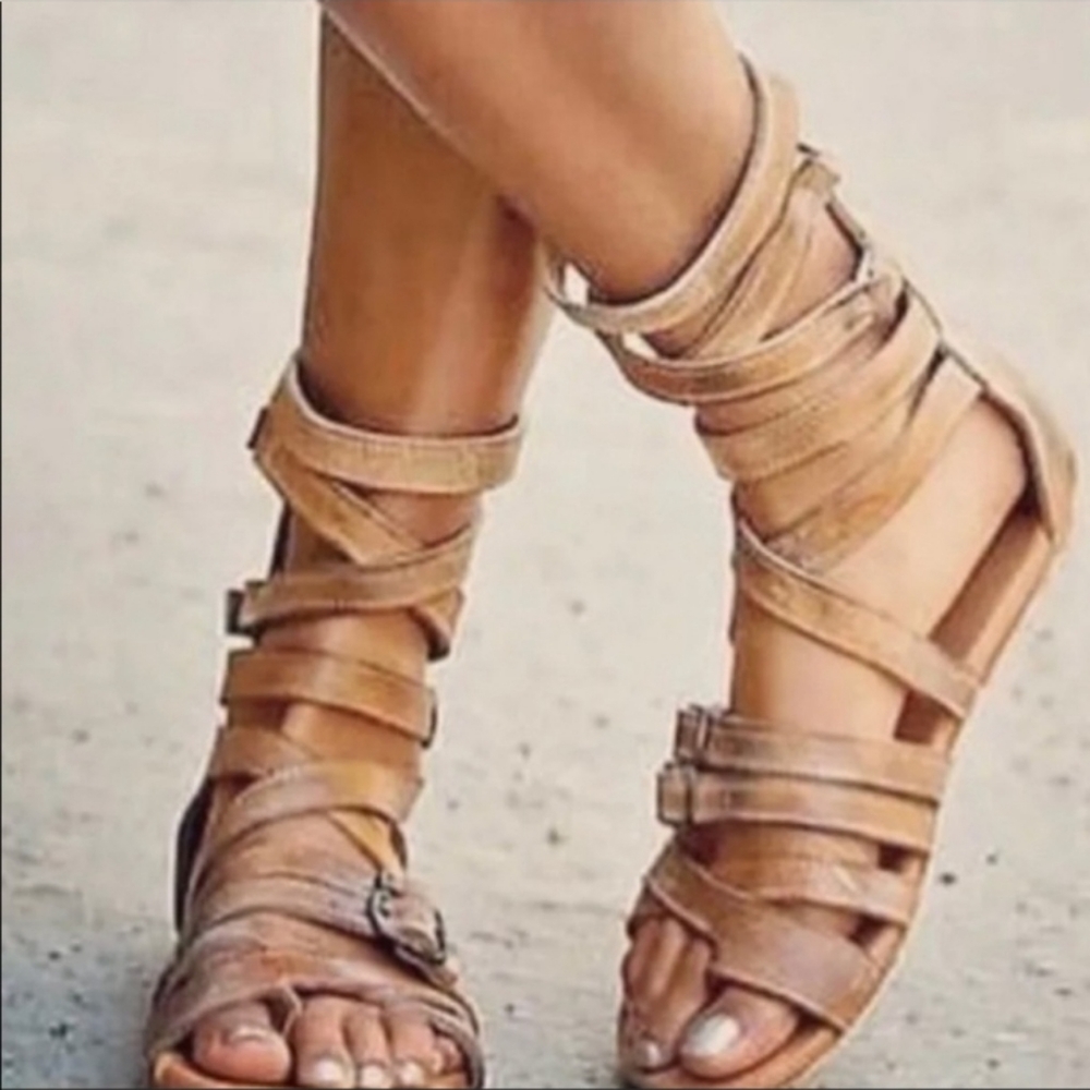 Bed Stu Seneca sandals tan rustic Size 8
